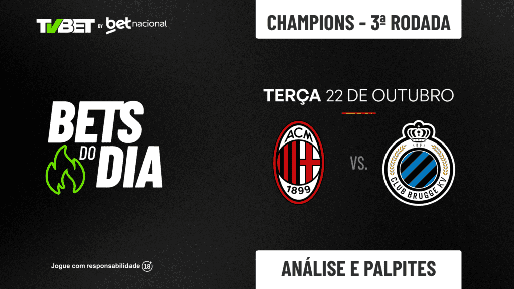 Palpite Milan x Club Brugge &#8211; Liga dos Campeões (22/10)
