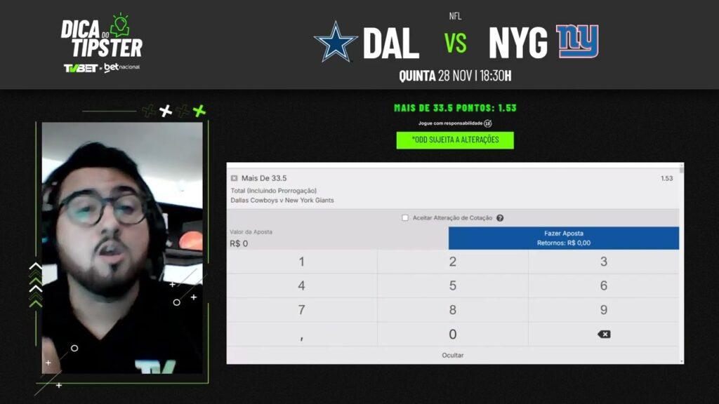 Cowboys x Giants: Dica de Aposta + Bilhete Pronto