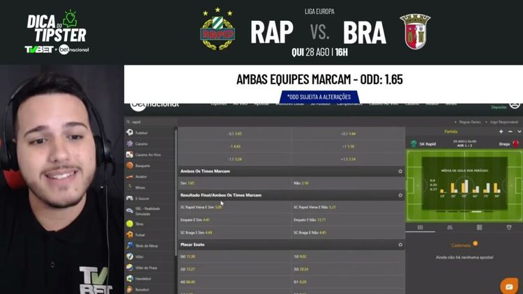 Dica do Tipster Rapid Vienna x Braga &#8211; Liga Europa (29/08)