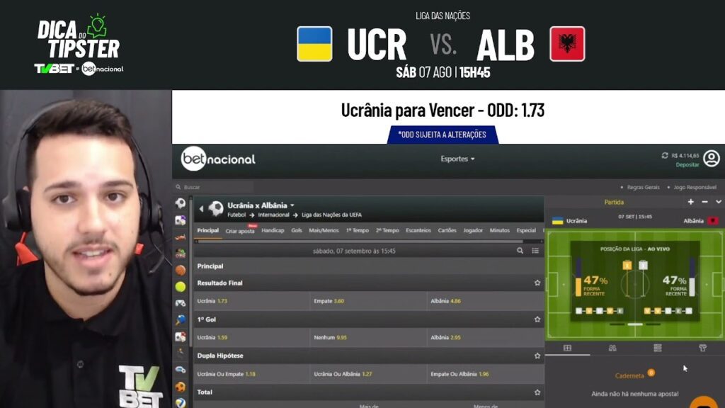 Dica do Tipster Ucrânia x Albânia &#8211; Liga das Nações (07/09)