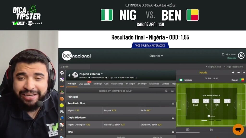 Dica do Tipster Nigéria x Benin &#8211; Classificatória Copa das Nações Africanas (07/09)