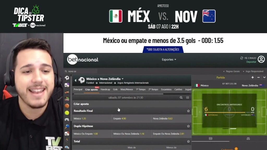 Dica do Tipster México x Nova Zelândia &#8211; Amistoso Internacional (07/09)