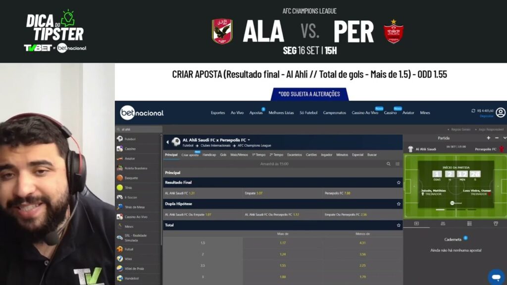 Dica do Tipster Al-Ahli x Persepolis &#8211; Liga dos Campeões da Ásia (16/09)