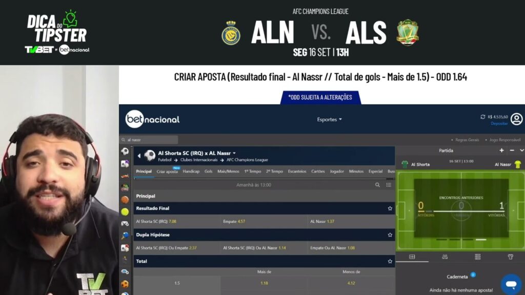 Dica do Tipster Al Shorta x Al-Nassr &#8211; Liga dos Campeões da Ásia (16/09)