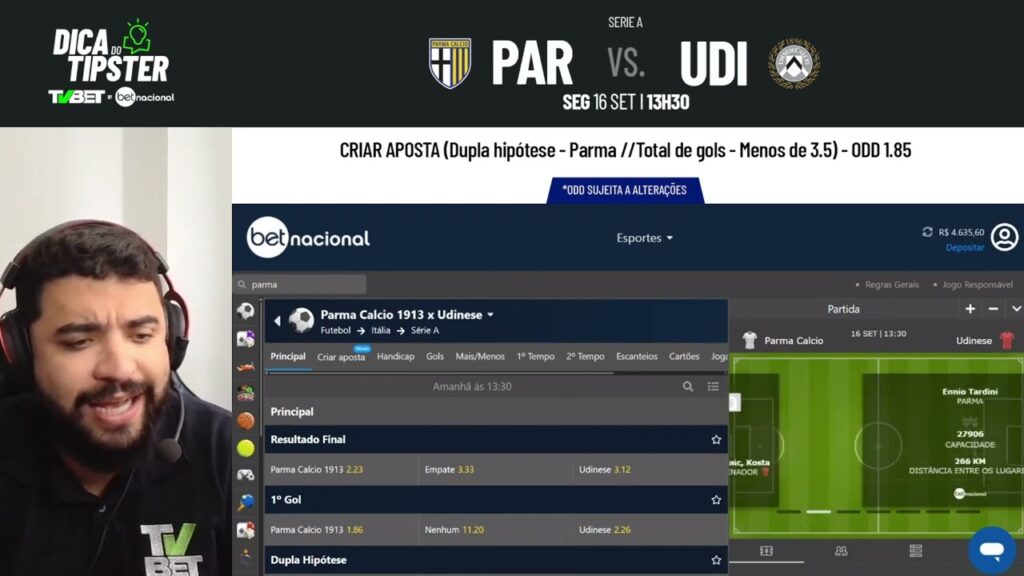 Dica do Tipster Parma x Udinese &#8211; Campeonato Italiano (16/09)