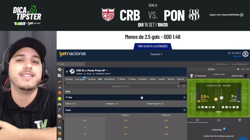 Dica do Tipster CRB x Ponte Preta &#8211; Campeonato Brasileiro Série B (19/09)