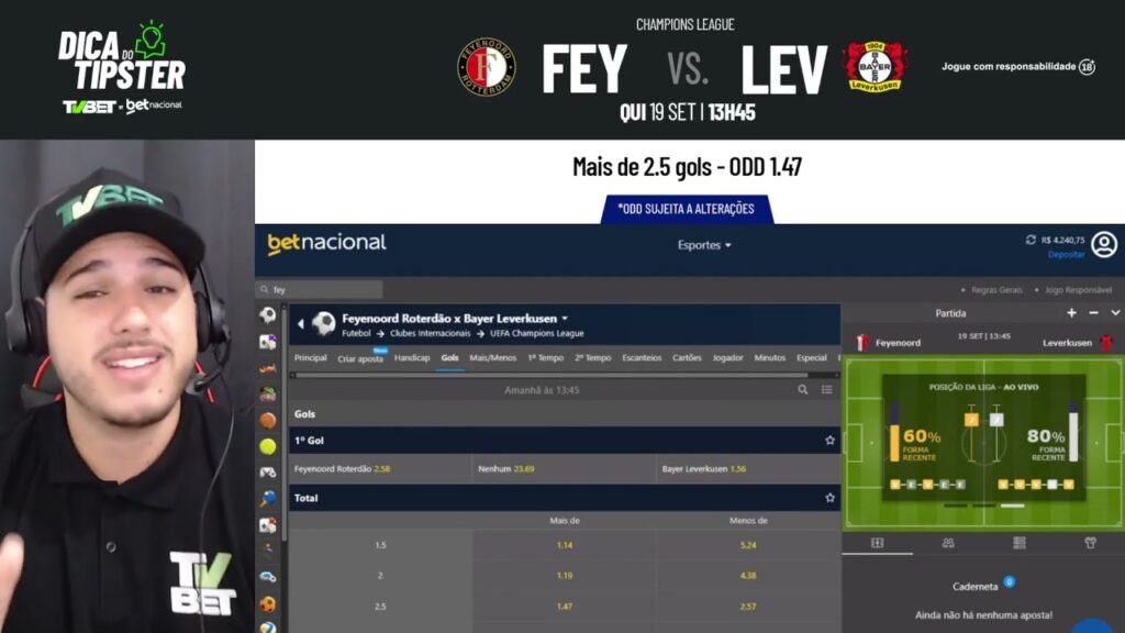 Dica do Tipster Feyenoord x Leverkusen &#8211; Liga dos Campeões (19/09)