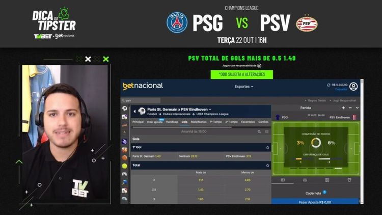 Dica do Tipster PSG x PSV &#8211; Liga dos Campeões (22/10)