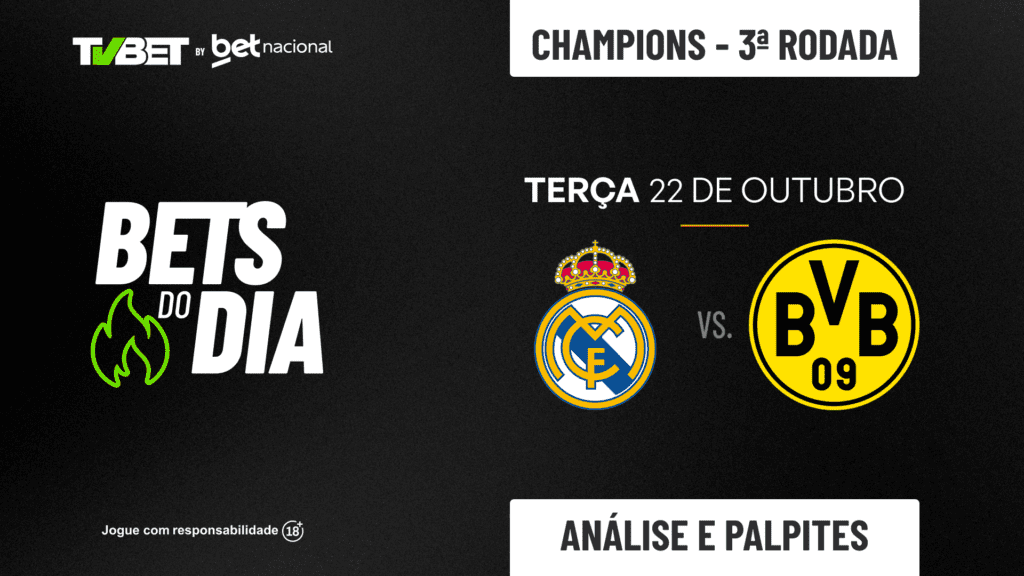 Palpite Real Madrid x Borussia Dortmund  &#8211; Liga dos Campeões (22/10)