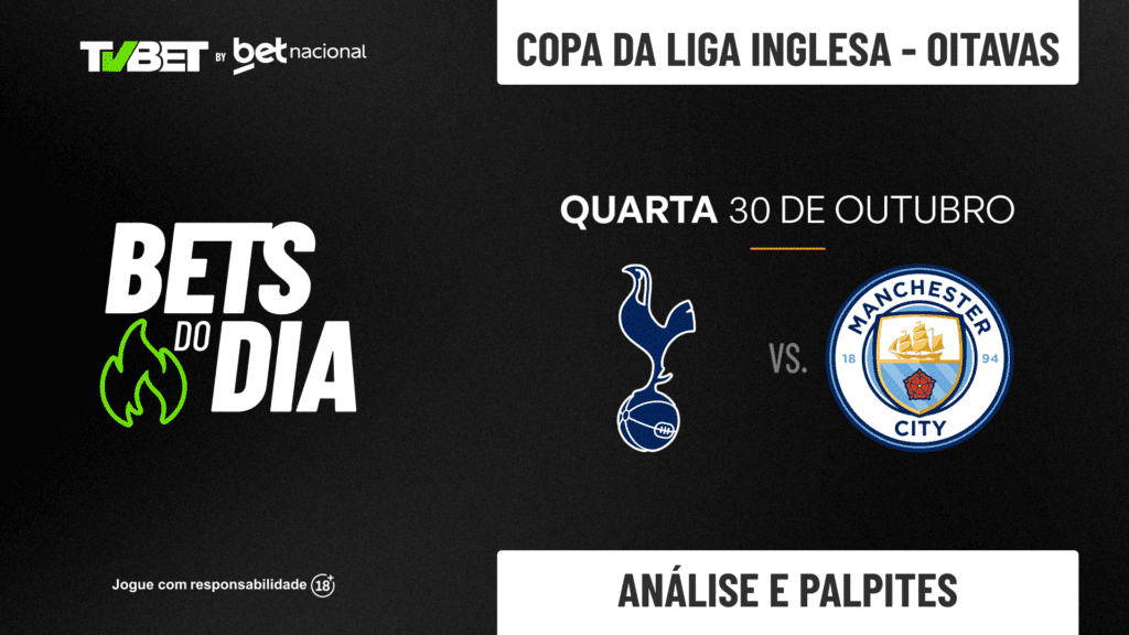 Palpite Tottenhan x Manchester City &#8211; Copa da Liga Inglesa (30/10)