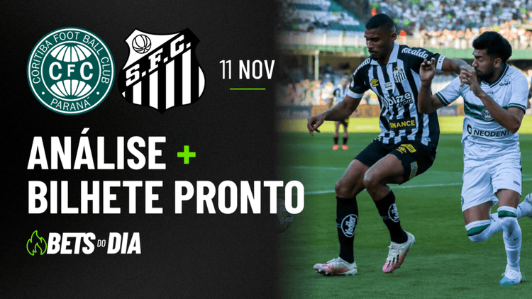 APOSTA IMPERDÍVEL: PALPITE PARA CORITIBA X SANTOS + BILHETE PRONTO