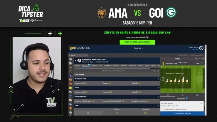 Amazonas x Goiás: Dica de Aposta + Bilhete Pronto