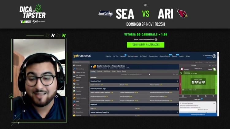 Seahawks x Cardinals: Dica de Aposta + Bilhete Pronto