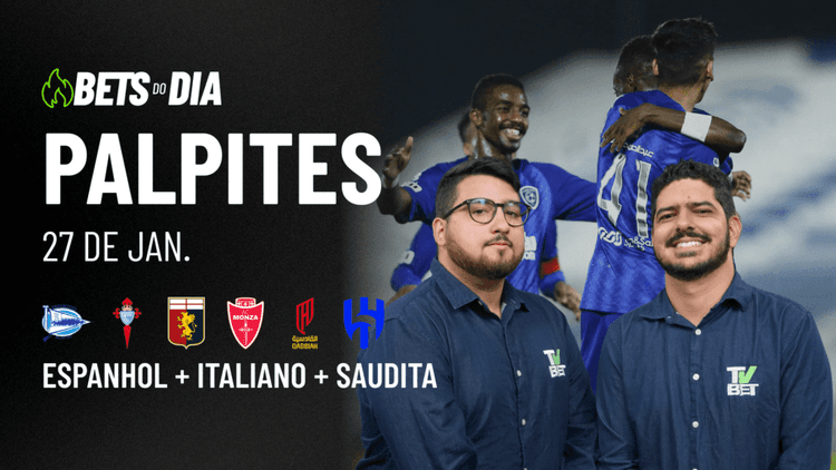 Apostas Imperdíveis: Análises + Palpites para os jogos desta segunda-feira (27/01)