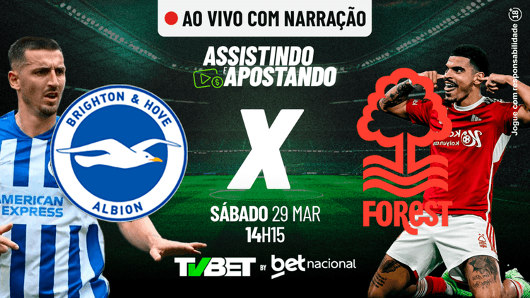 Brighton x Nottingham Forest &#8211; FA Cup &#8211; AO VIVO!