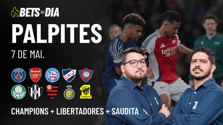Apostas Imperdíveis: Análises + Palpites para os jogos desta quarta-feira (07/05)
