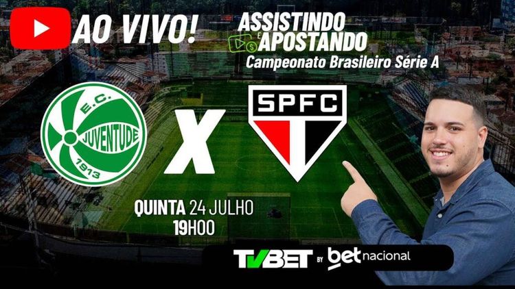 Palpites e Odds ao vivo! Juventude x São Paulo