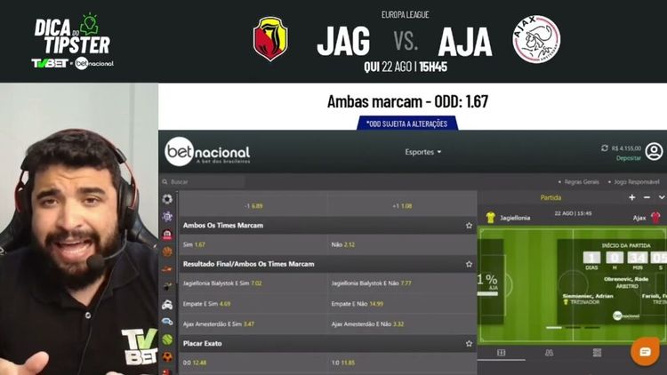 Dica do Tipster Jagiellonia x Ajax – Play-Off da UEFA Europa League (22/08)