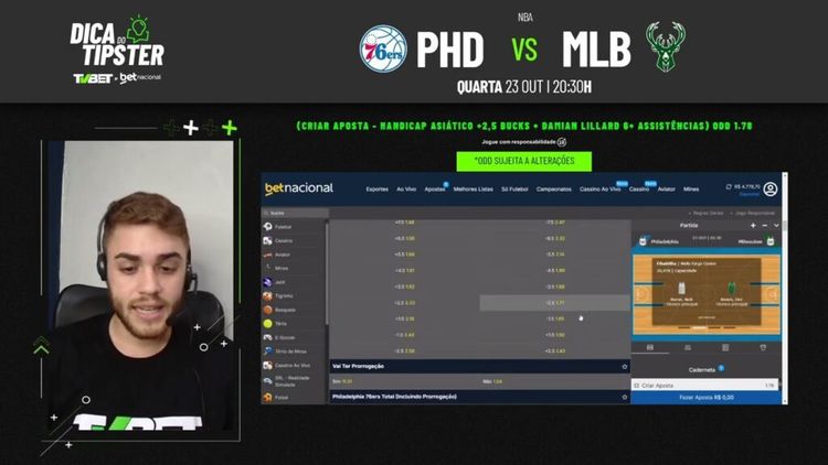 Dica do Tipster 76ers x Bucks – NBA (23/10)